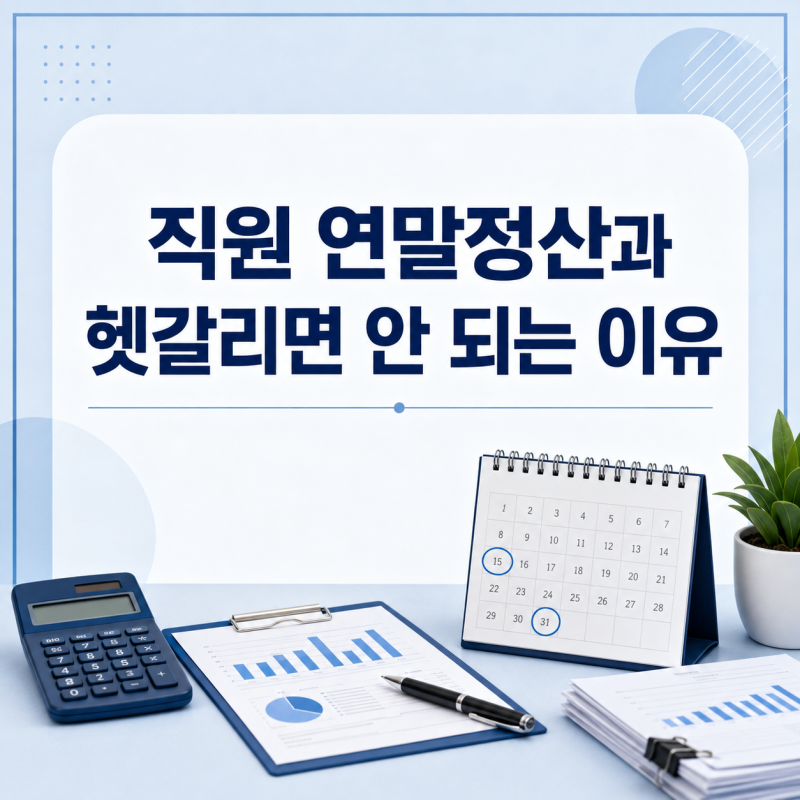 개인사업자연말정산 따로 해야 하나? 직원 연말정산과 헷갈리면 안 되는 이유