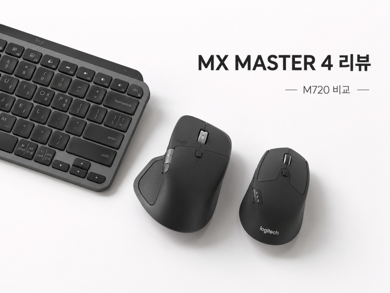 로지텍 MX Master 4 리뷰｜M720과 비교한 직장인·개발자 실사용 후기