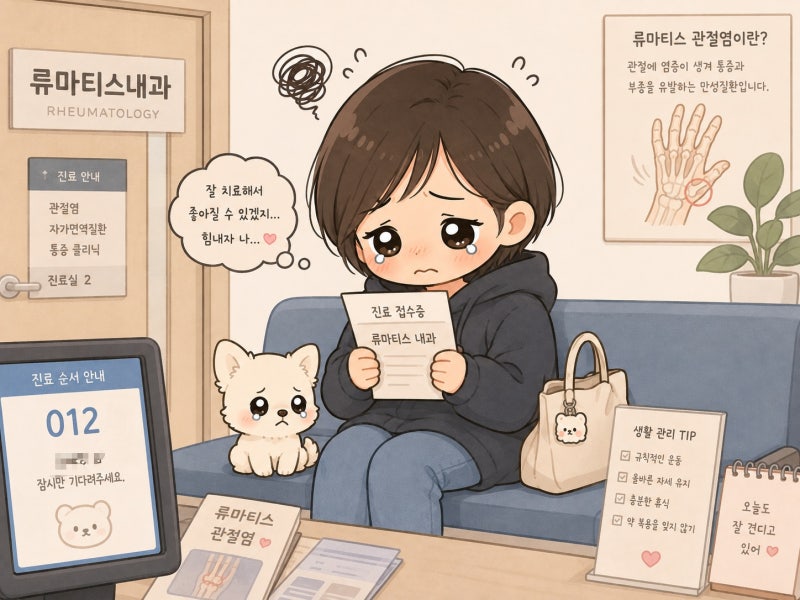 오늘 류마티스 관절염 확진을 받았습니다 (초기 증상부터 산정특례 신청 후기)