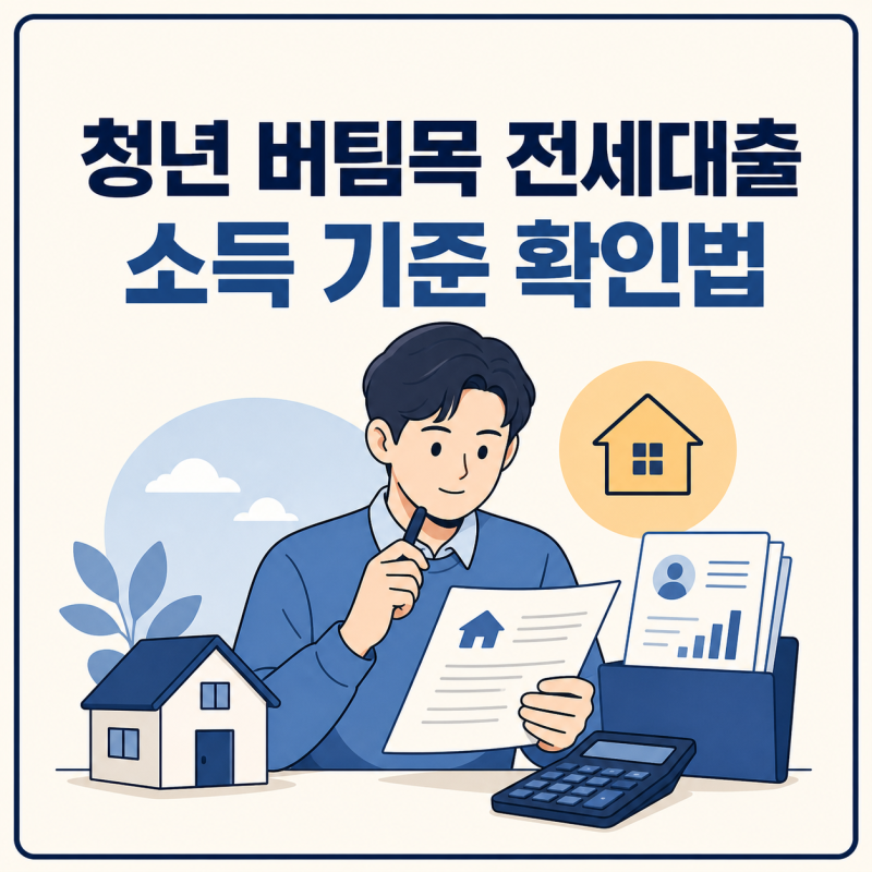 청년 버팀목 전세대출 소득 기준, 세전 소득과 합산 방식 확인법