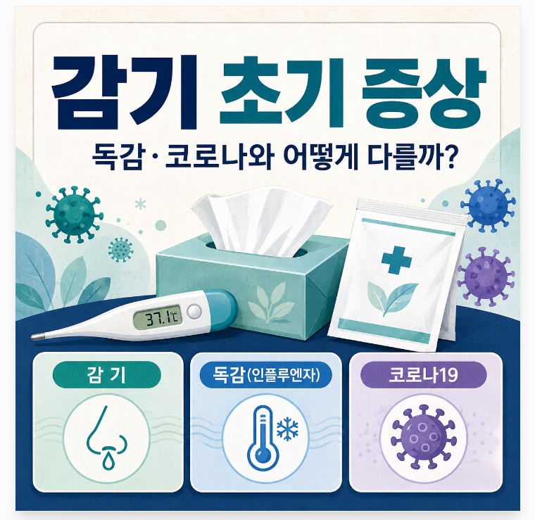 감기 초기 증상, 독감·코로나와 어떻게 다를까? 약국에서 쓸 수 있는 약 정리