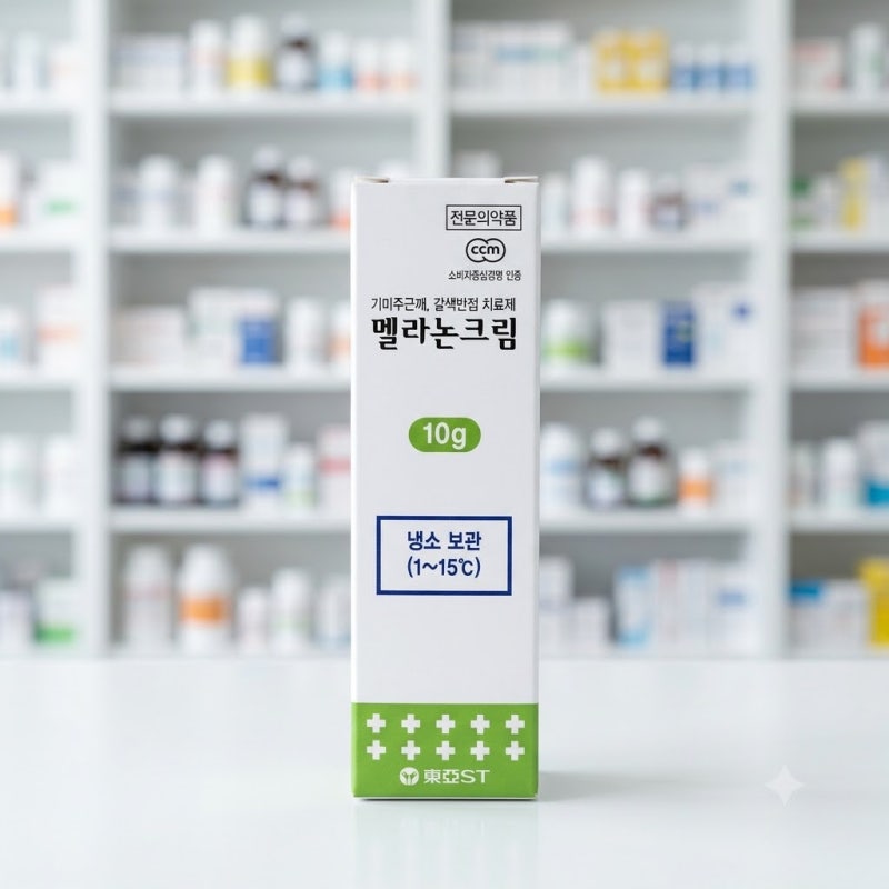 멜라논 크림 처방 및 사용법 기미 색소침착 부작용 냉장 보관 총정리