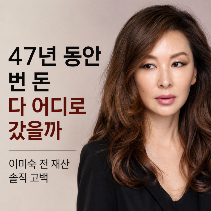 47년 동안 번 돈 다 어디로 갔을까 이미숙 전 재산 솔직 고백