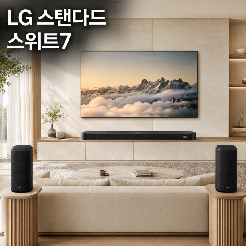 LG 스탠다드 스위트7, 거실 영화 음향에 232만원을 쓸 이유TV 화면이 커졌다면, 이제 소리의 위....