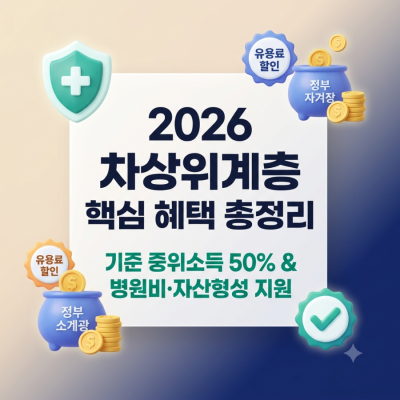 2026 차상위계층 자격 조건과 병원비·통장 지원금 완벽 총정리. 기초수급자 탈락해도 받을수 ....