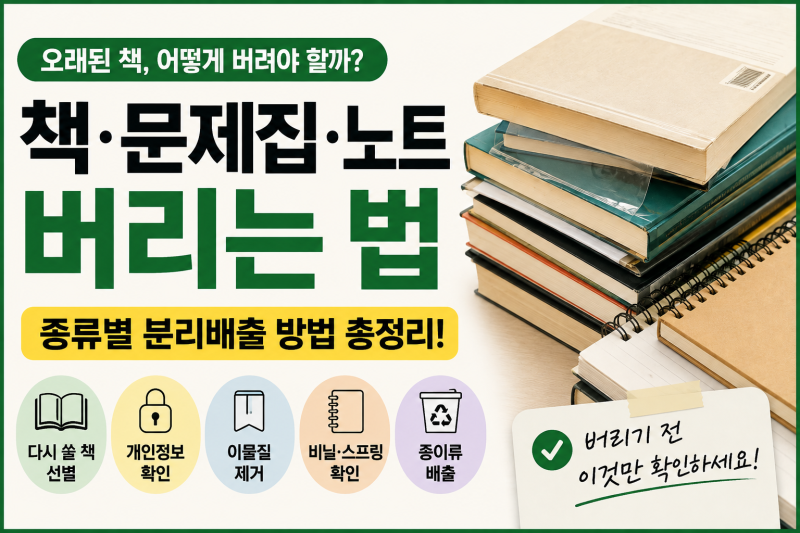 오래된 책 어디에 버릴까? 책·문제집·노트 버리는 법