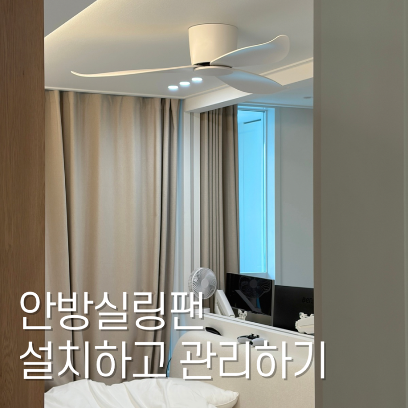 실링팬 청소하는 방법 안방 소브 실링팬 설치 관리하기
