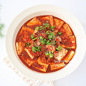 스팸 두부찌개 레시피 칼칼한 햄 두부짜글이 만드는법