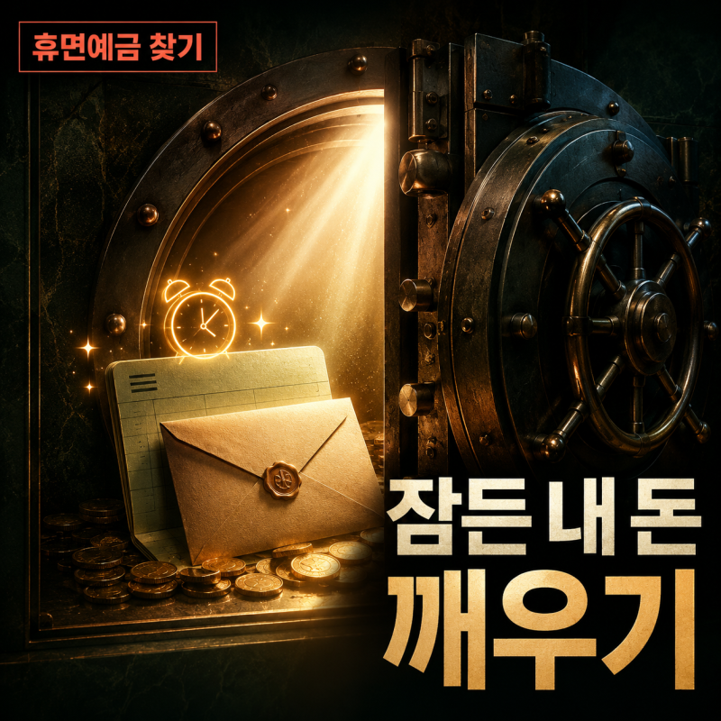 휴면예금 찾기, 잠든 내 돈 깨우는 공식 조회·지급 신청 방법