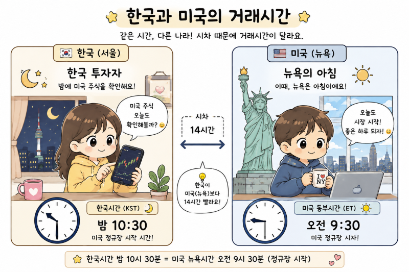 미국주식 거래시간은 한국시간으로 몇 시일까? 서머타임까지 쉽게 정리