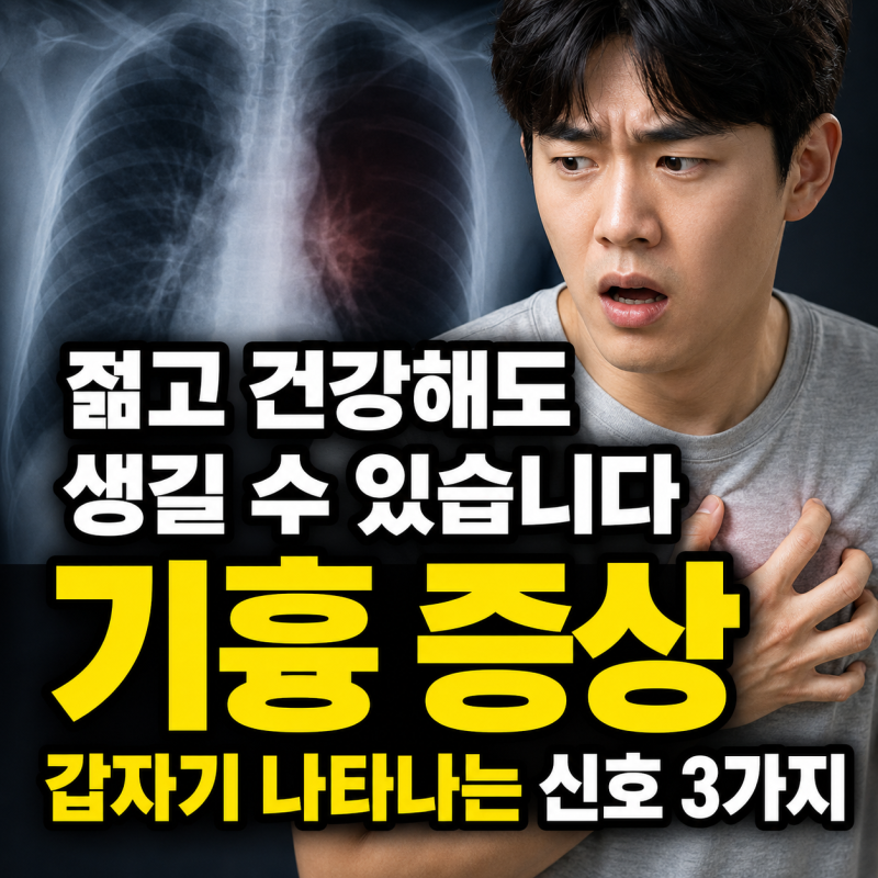 “젊고 건강해도 생길 수 있습니다” 기흉 증상, 갑자기 나타나는 신호 3가지