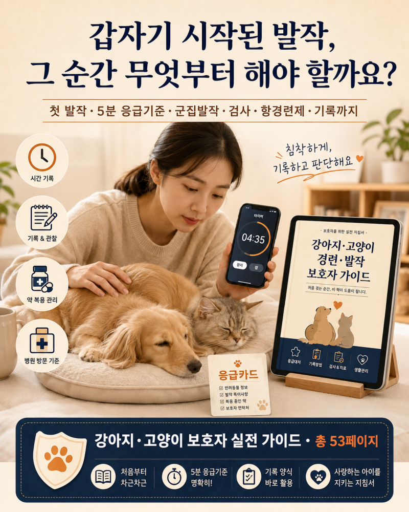 [전자책 E-BOOK] 강아지·고양이가 갑자기 경련을 한다면?｜발작 응급대처부터 장기관리까지 ....