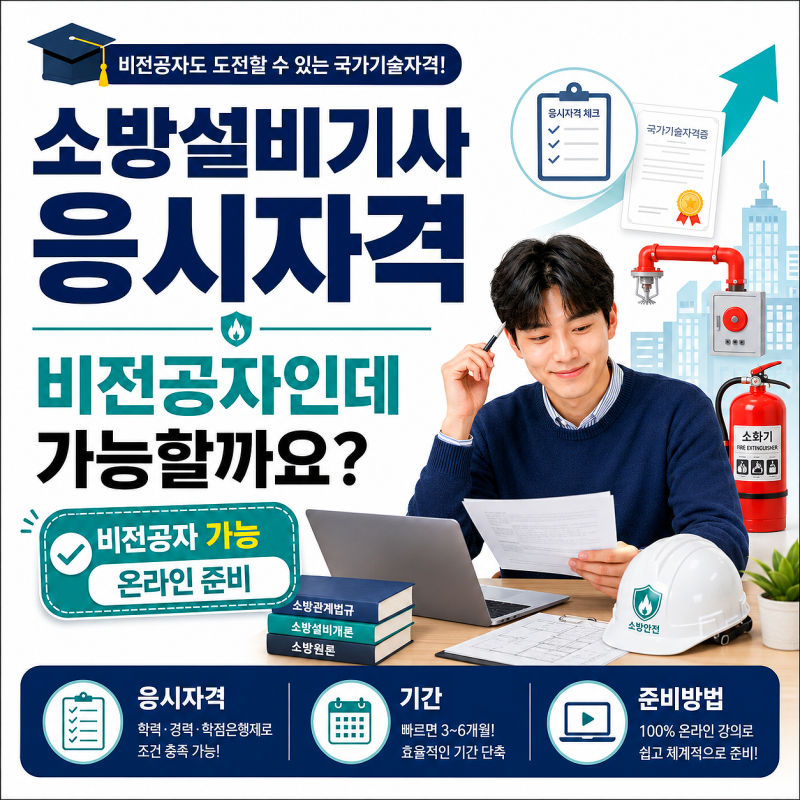 소방설비기사 응시자격, 비전공자인데 가능할까요?