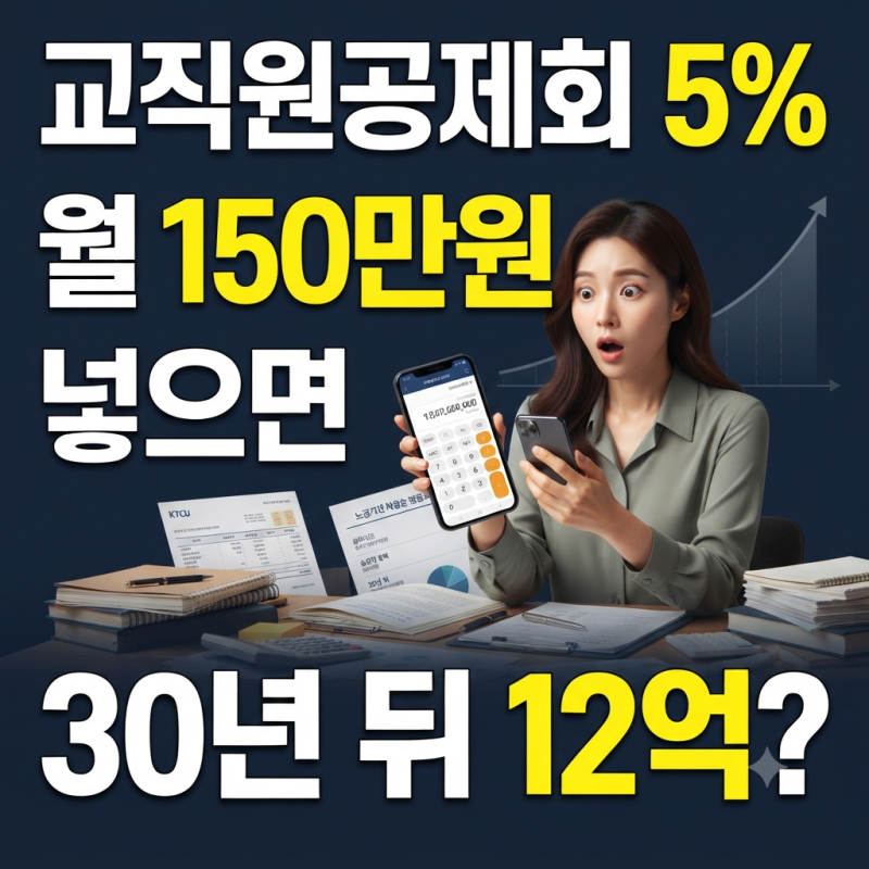 교직원공제회 장기저축급여, 연복리 5% 됐다…매달 150만원 넣으면 얼마나 될까