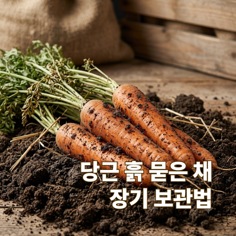 밭에서 갓 캔 당근을 씻지 않고 저장해야 하는 까닭