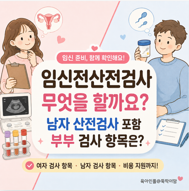 임신전산전검사 무엇을 할까요? 남자 산전검사 포함 부부 검사 항목은?