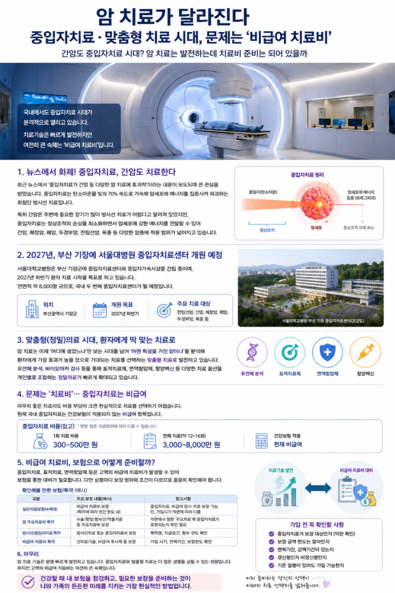 2027년 암 치료가 달라진다｜부산 중입자치료 시대, 문제는 ‘비급여 치료비’