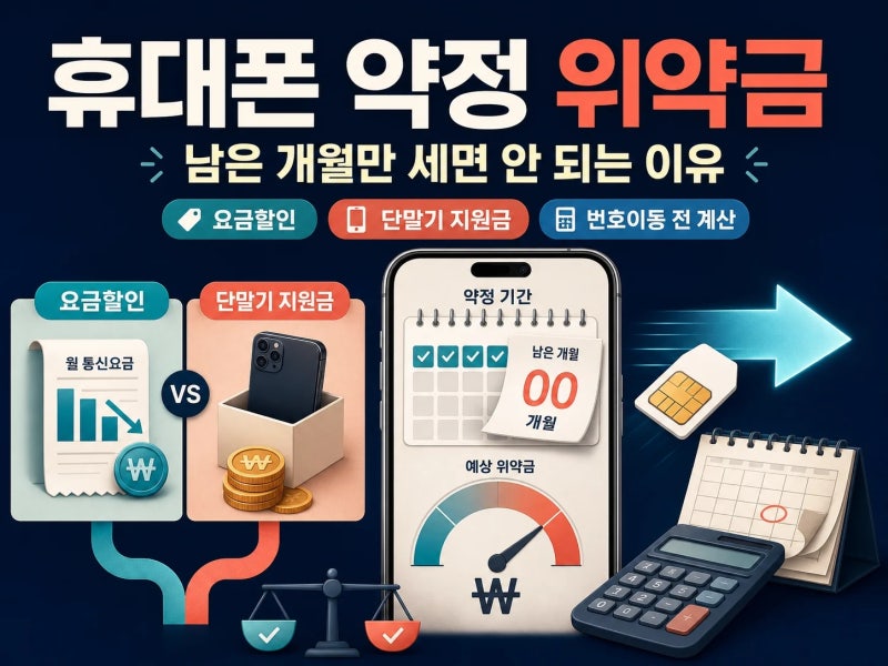 약정 남았는데 갈아타려니… 통신사 위약금이 얼마인지 계산하는 방법 (+ 약정 해지, 할인반....