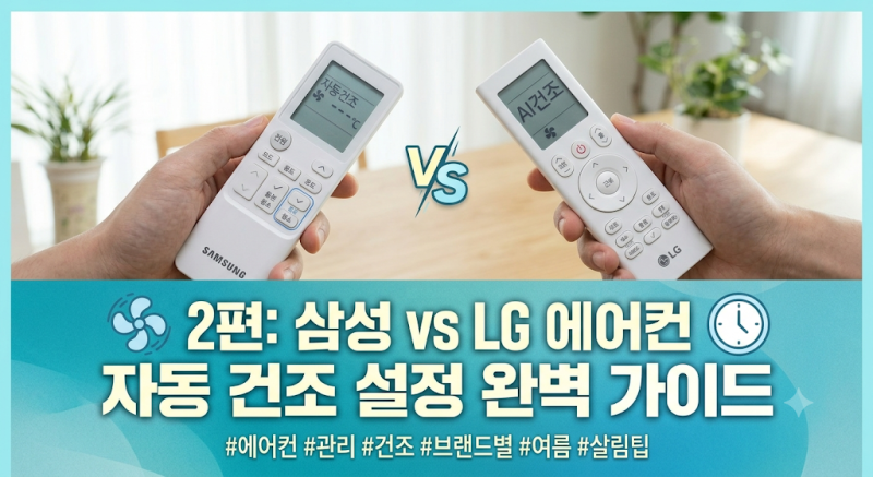 진짜 효과 본 에어컨 냄새 제거 꿀팁![2편]_자동건조