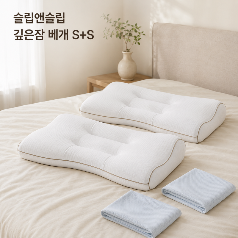"슬립앤슬립 깊은잠 베개 S 2개" 부부용으로 알맞을까요? 베개 두 개를 함께 바꾼다면높이와 ....