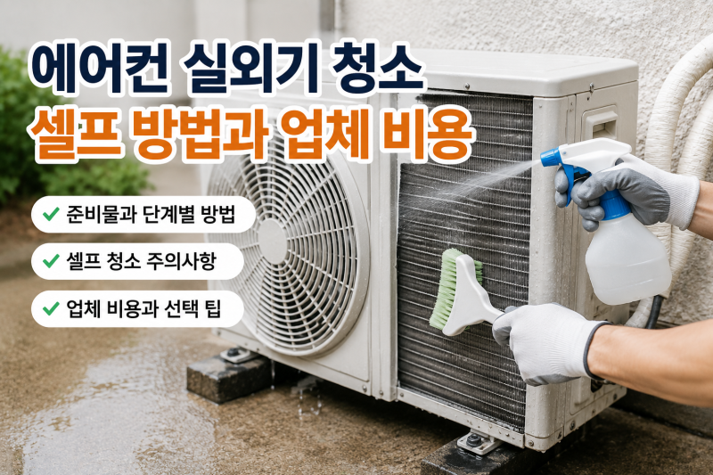에어컨 실외기 청소 셀프 방법과 업체 비용, 어디까지 직접 해도 될까?