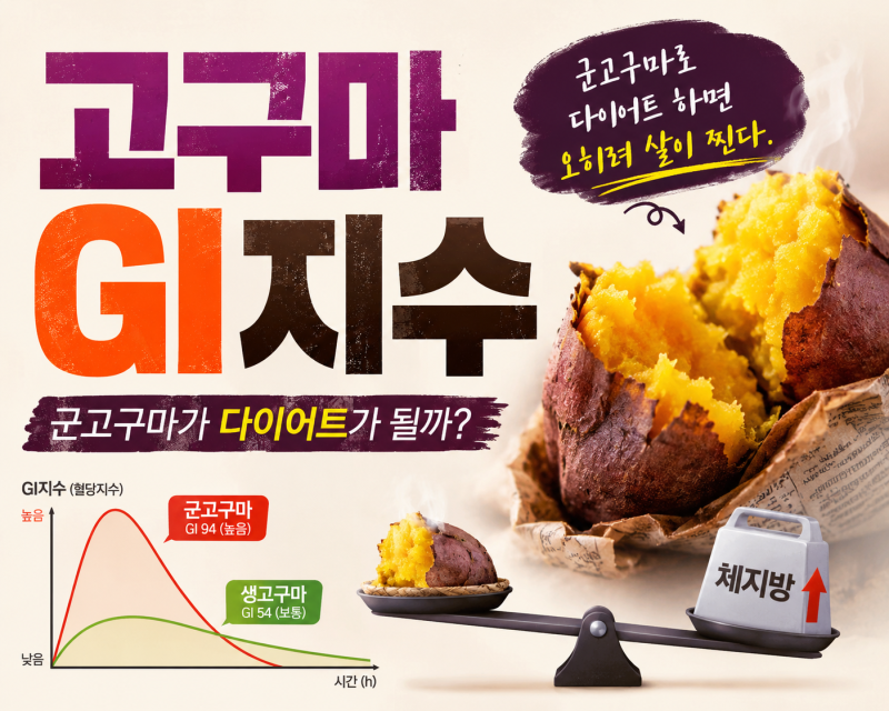군고구마가 다이어트에 좋은 줄 알았는데｜고구마 GI지수 오해 팩트체크