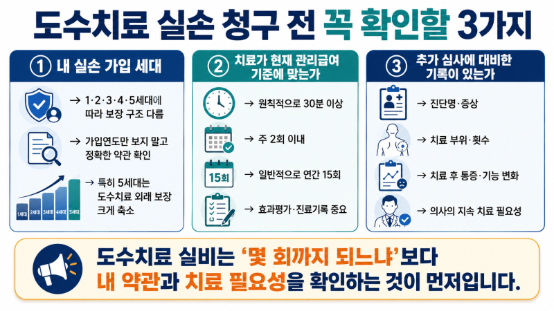 도수치료 실손보험(실비) 청구 기준과 보험사 심사 대응법