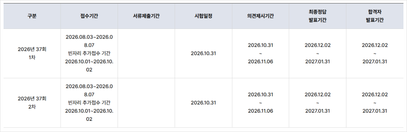 2026년 제37회 공인중개사 시험 총정리! 시험일정·과목·합격기준·응시료 ·수험생 응원메시....