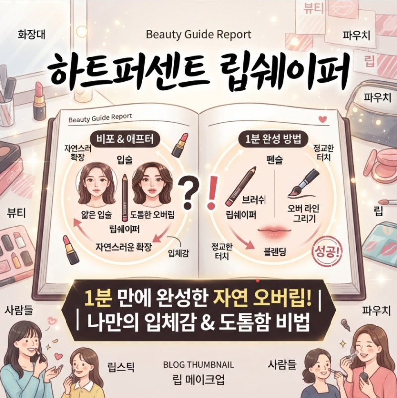 하트퍼센트립쉐이퍼 1분 만에 완성한 자연 오버립