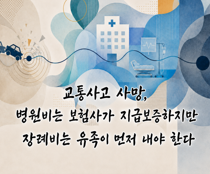 교통사고 사망, 병원비는 보험사가 지급보증하지만 장례비는 유족이 먼저 내야 한다