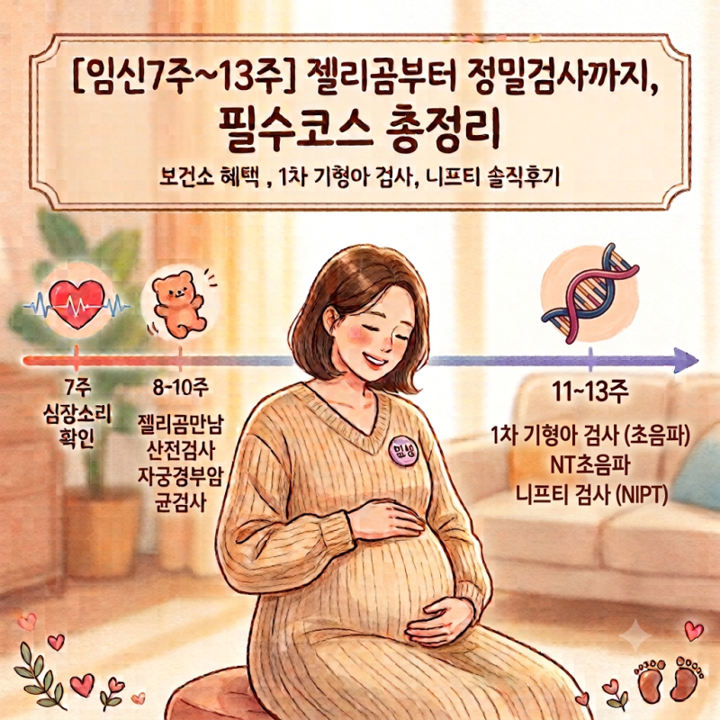 [임신 7주~ 13주] 산전검사부터 니프티, 1차 기형아검사 솔직 후기