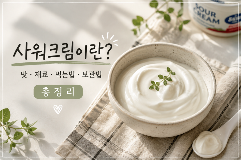 사워크림이란? 맛·재료·먹는법·보관법 총정리