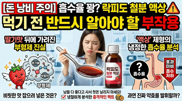 흡수율 꽝? 락피도 철분 액상 먹기 전 반드시 알아야 할 부작용
