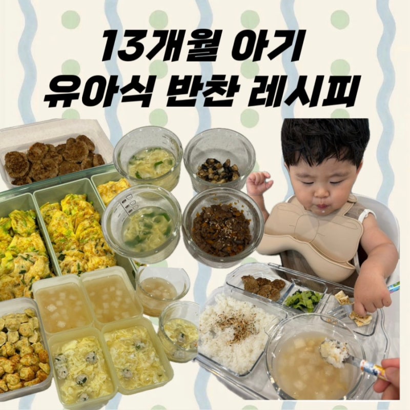 13개월 아기 반찬｜냉동 가능한 무염 저염 유아식 레시피 5가지