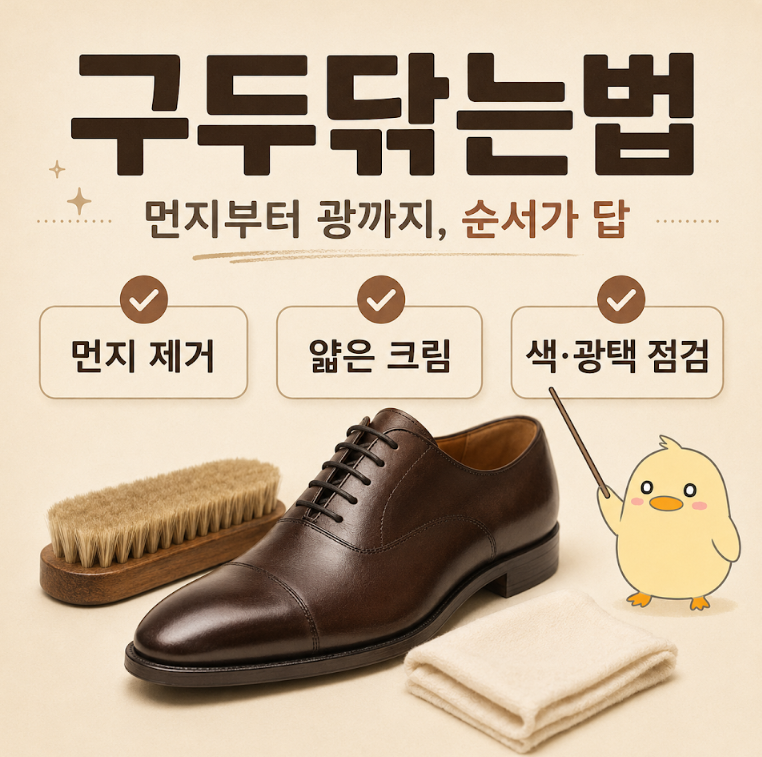 구두닦는법, 먼지 제거부터 광내기까지 순서대로 총정리