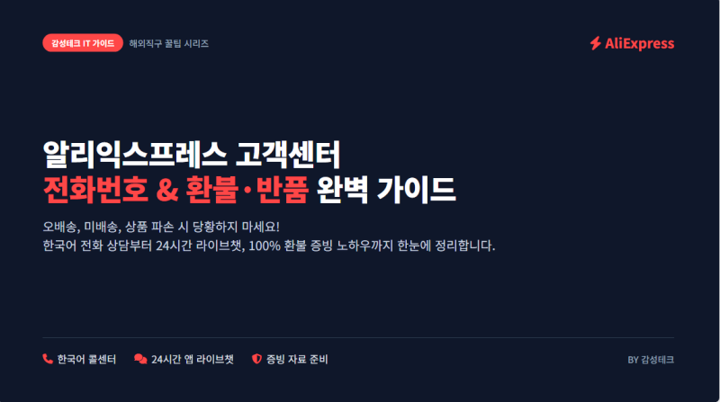 알리익스프레스 고객센터 전화번호 환불 반품 상담 받는 방법