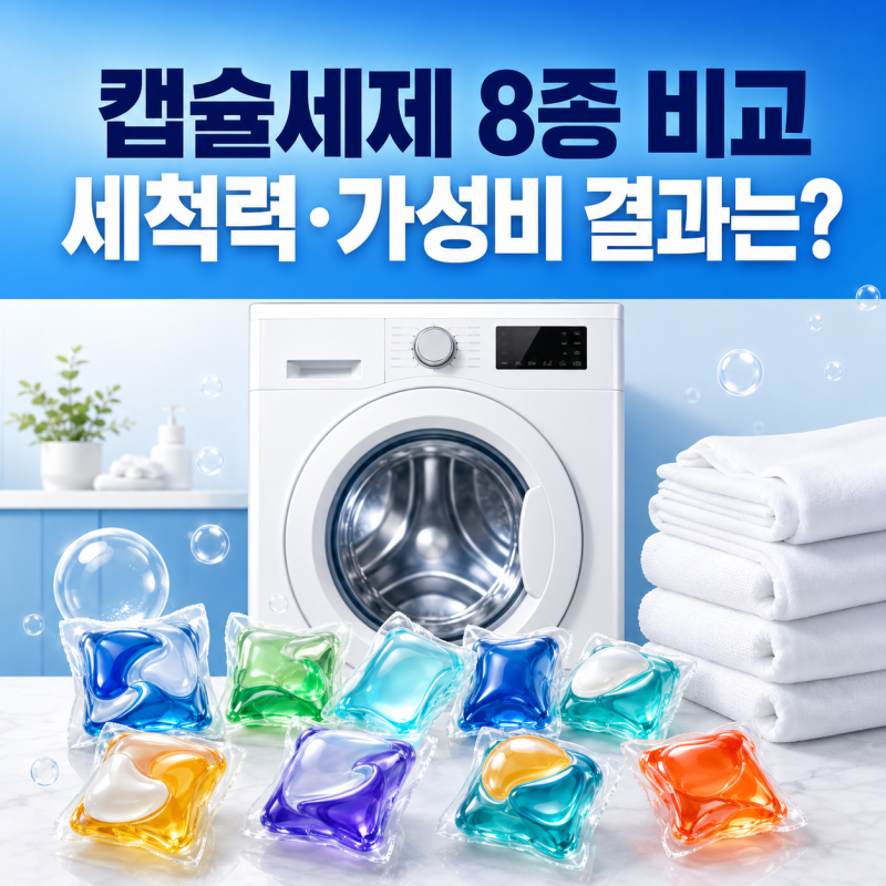 캡슐 세제 8종 비교 결과, 세척력·가성비 좋은 제품은?