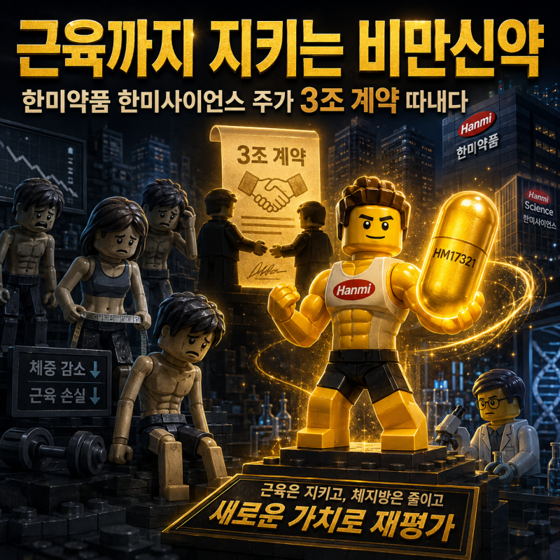 "근육까지 지키는 비만신약" 한미약품 한미사이언스 주가 3조 계약 따내다