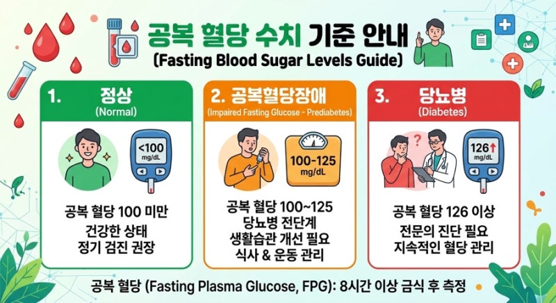 공복혈당 정상수치 100 미만, 공복혈당장애 기준