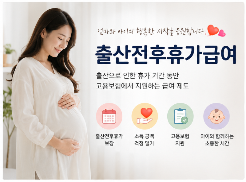2026 출산휴가급여에 대한 모든것 - 출산전후휴가 기간 및 급여액 신청방법까지