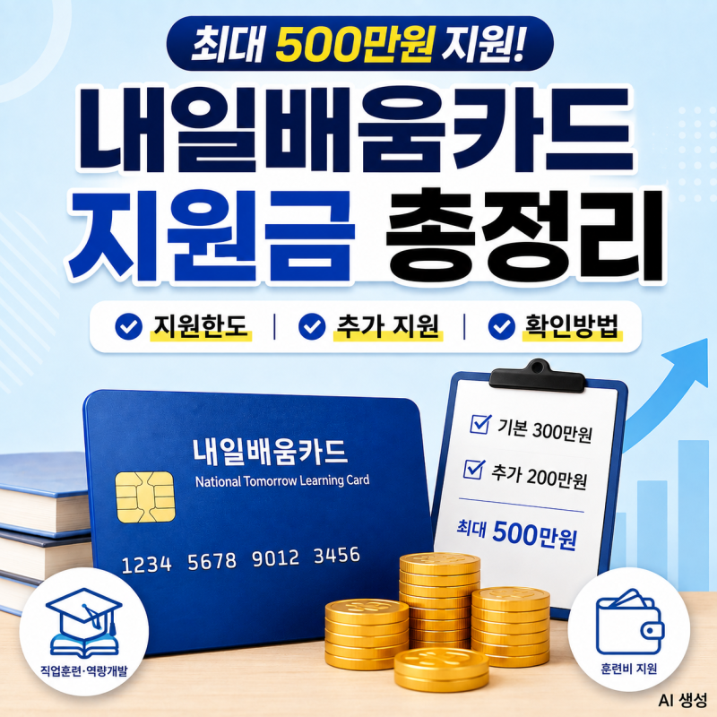 내일배움카드 지원금｜지원한도·추가 지원·확인방법