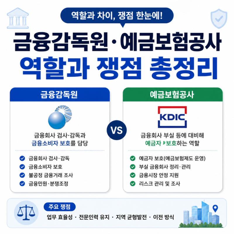 금융감독원·예금보험공사 역할과 쟁점 총정리