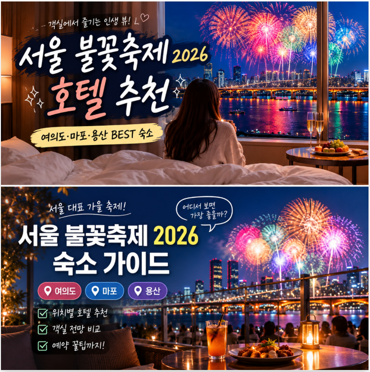 2026 서울 불꽃축제 호텔 여의도 한강공원 숙소 위치별 추천과 예약 팁
