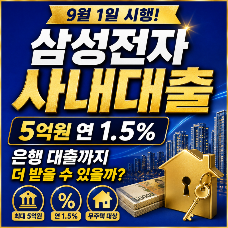 삼성전자 사내대출 5억 연 1.5%, 은행 대출까지 더 받을 수 있을까