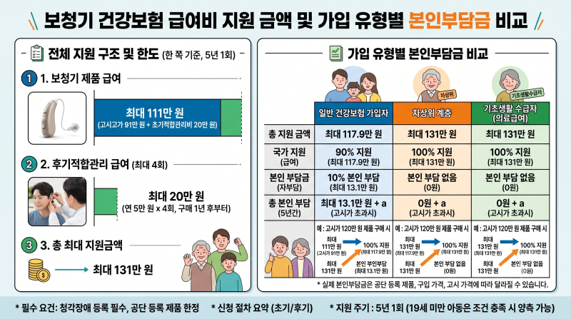 부모님 보청기 구매 전 필수 체크! 국민건강보험공단 131만 원 지원 혜택 및 신청 절차 총정리