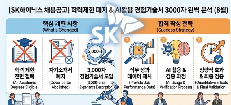 [SK하이닉스 채용] 학력제한 폐지 & AI활용 경험기술서 3000자 항목별 완벽 작성 가이드