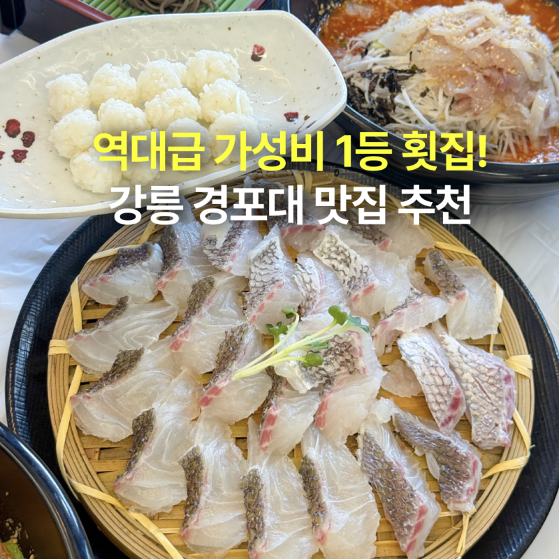 강릉 횟집 추천 스카이베이호텔 근처 경포해수욕장 경포대 맛집 물회