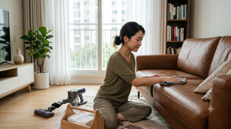 가죽 소파·가구 관리법 총정리｜커피·기름·볼펜 얼룩 지우는 꿀팁
