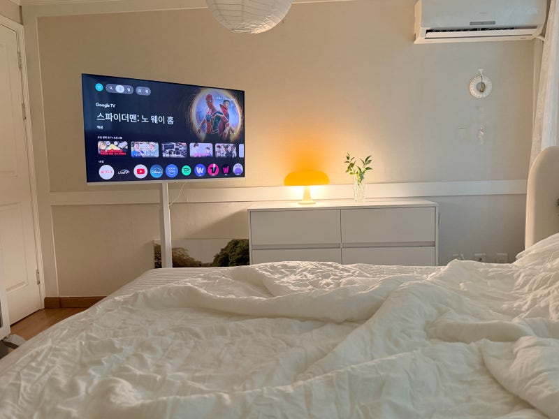 티비 없는 집 거거익선 가성비 한성 삼탠바이미 스마트TV 43인치 후기