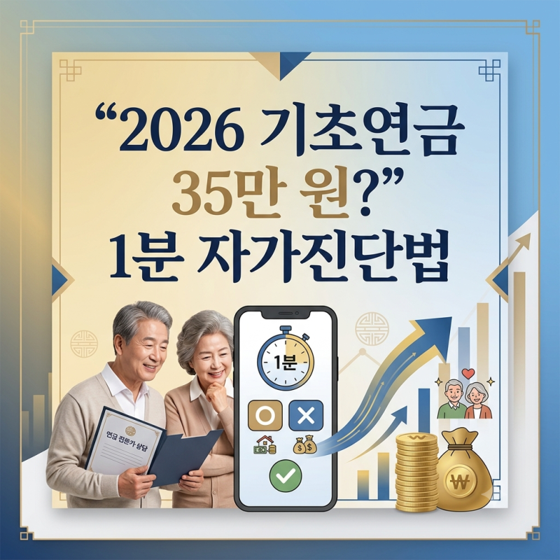 "우리 부모님도 2026 기초연금 35만 원 받을 수 있을까?" 복지로 모의계산 1분 자가진단